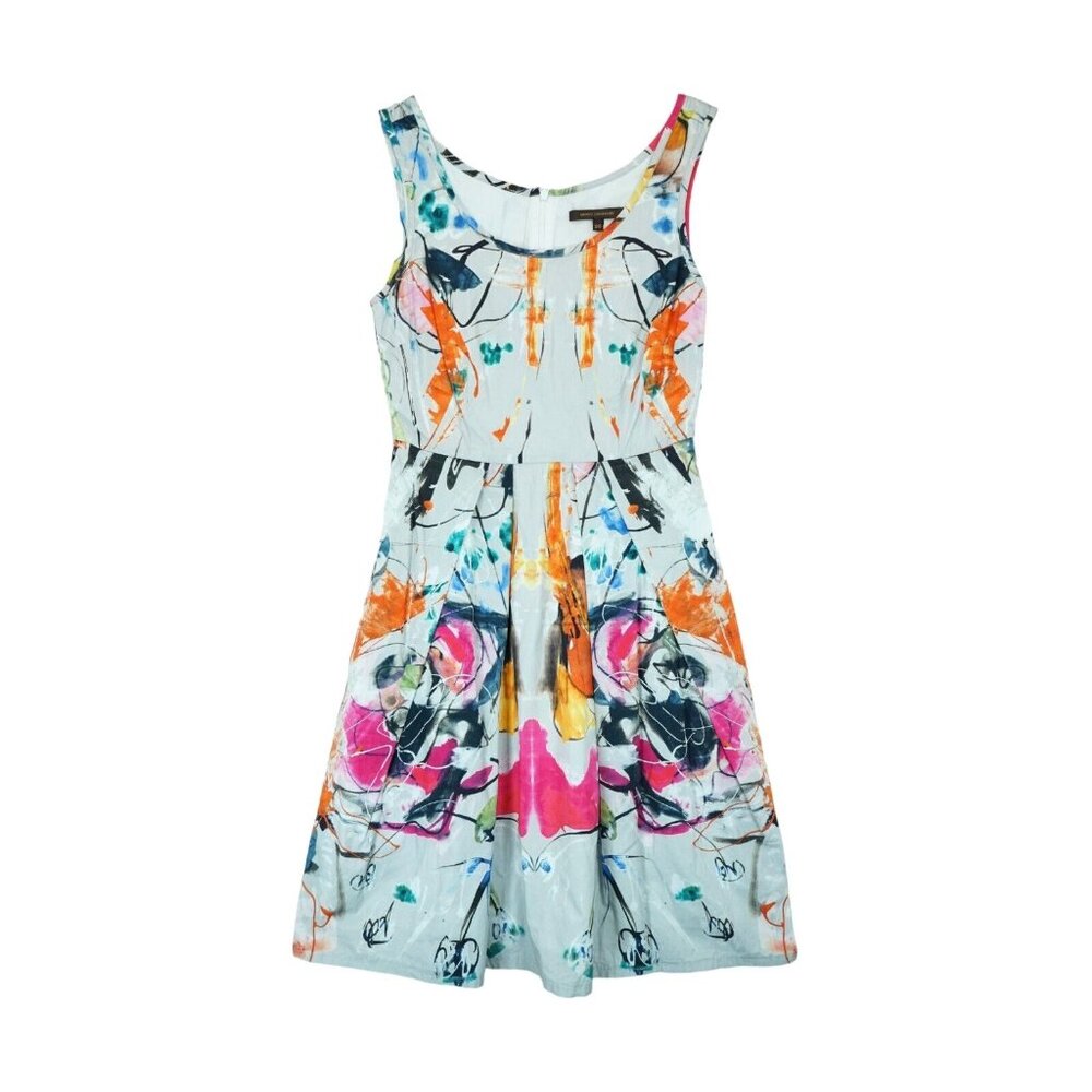 Adolfo Dominguez Women's Art Print Flare Dress Sleeveless Size EUR 36 - US 2